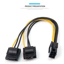6Pin to Dual 4Pin Video Card Adapter Cable 8 Pin PCI Express to Dual 4 Pin Graphics Card Power Cable 1 to 3
6Pin to Dual 4Pin Video Card Adapter Cable 8 Pin PCI Express to Dual 4 Pin Graphics Card Power Cable 1 to 3