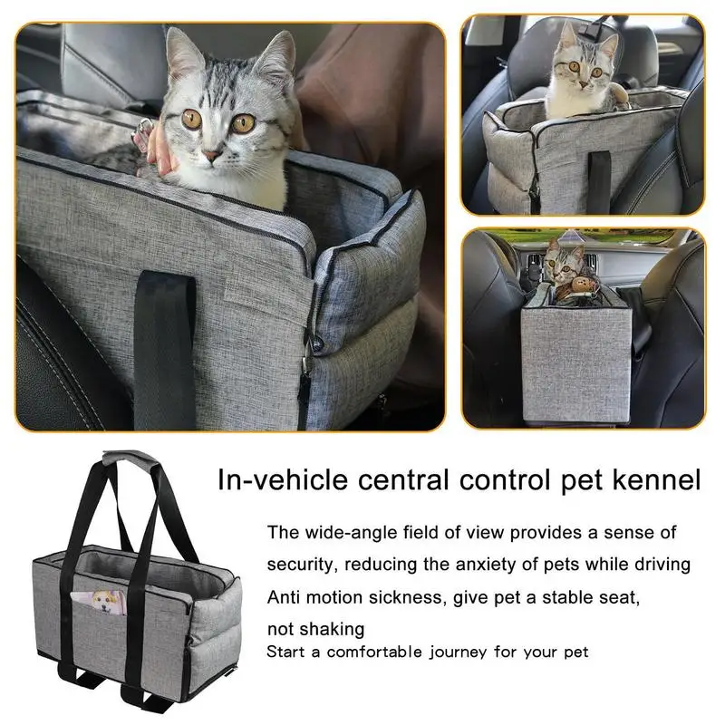 

Foldable Car Pet Carrier Bag With Safety Rope Privacy Protection Soft Travel Carrier For Cats Dogs Cars Vehicles SUVs Sedans