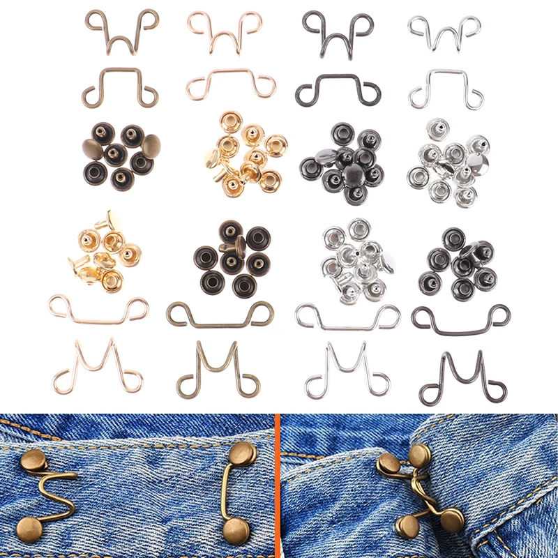 1set Adjustable Nail-free Waist Buckle Waist Closing Artifact Snap Button Removable Detachable Clothing Pant Sewing Tool 27/32MM
1set Adjustable Nail-free Waist Buckle Waist Closing Artifact Snap Button Removable Detachable Clothing Pant Sewing Tool 27/32MM