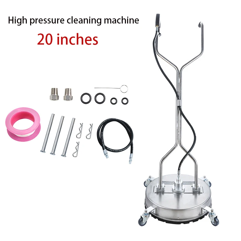 20 Inches High Pressure Cleaning Machine Stainless Steel Handheld Washing The Floor 3/8 Inch Ground Move Clean Implement 5000psi
20 Inches High Pressure Cleaning Machine Stainless Steel Handheld Washing The Floor 3/8 Inch Ground Move Clean Implement 5000psi