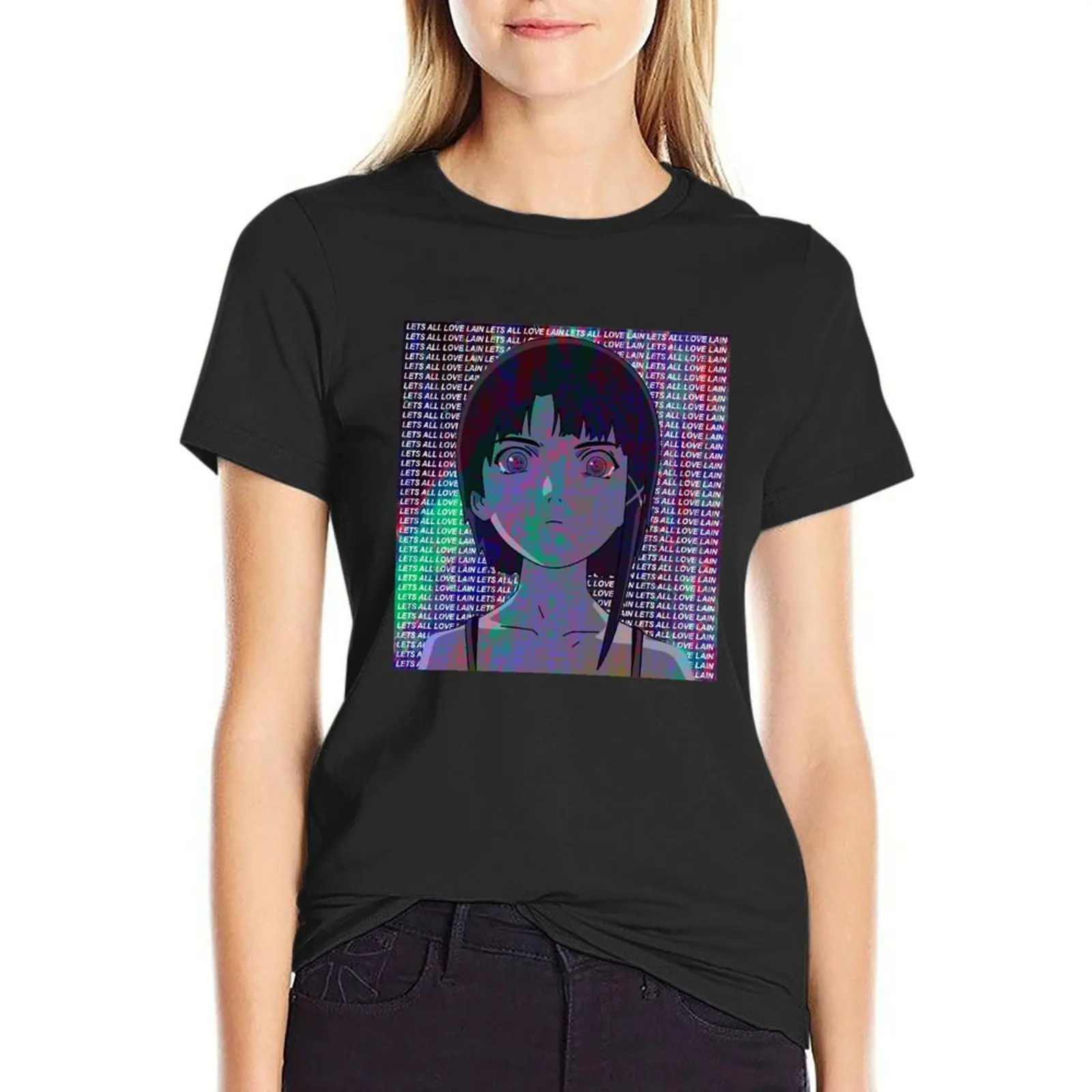 LETS ALL LOVE LAIN - SAD JAPANESE ANIME AESTHETIC GLITCH VAPORWAVE 2 T-shirt vintage clothes summer top lady clothes Top Women
LETS ALL LOVE LAIN - SAD JAPANESE ANIME AESTHETIC GLITCH VAPORWAVE 2 T-shirt vintage clothes summer top lady clothes Top Women