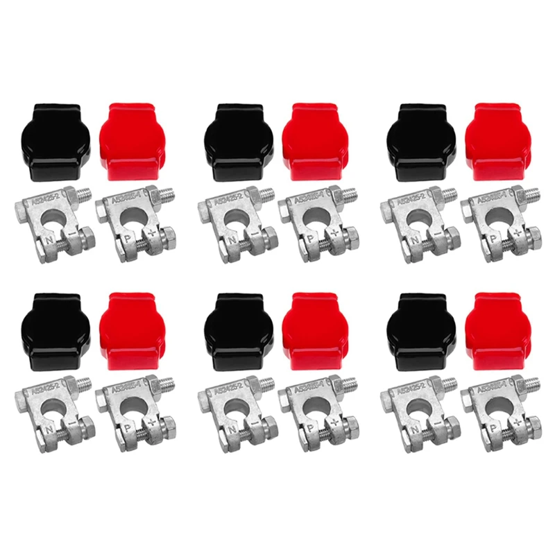 6X Battery Terminals(Heavy Duty) Battery Terminal Negative & Positive With Plastic Cover Made Of Lead Alloy Kit
6X Battery Terminals(Heavy Duty) Battery Terminal Negative & Positive With Plastic Cover Made Of Lead Alloy Kit
