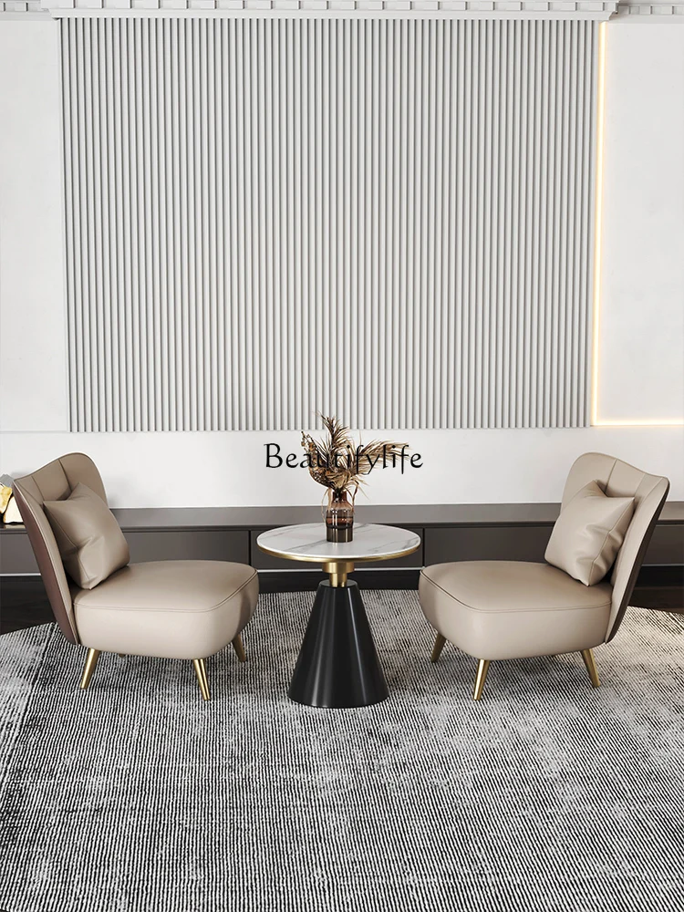 Light Luxury Modern Table and Chair Combination Balcony Casual Leather Single-Seat Sofa Chair
Light Luxury Modern Table and Chair Combination Balcony Casual Leather Single-Seat Sofa Chair