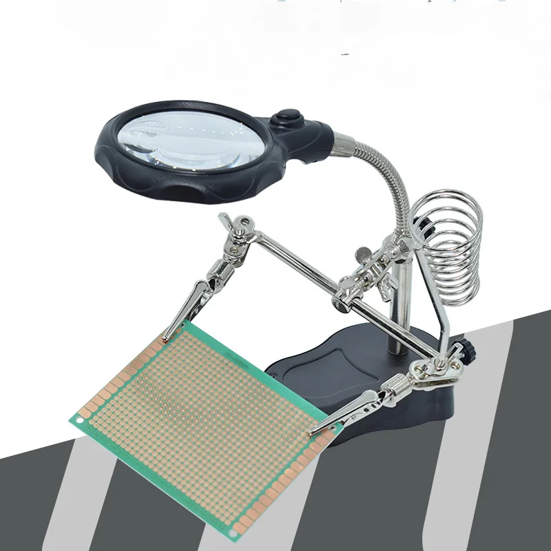 3.5X Desktop Magnifying Glass with Led Light Auxiliary Bracket Clip Fixed Circuit Board Repair Loupe Shelf Soldering Iron Rack
3.5X Desktop Magnifying Glass with Led Light Auxiliary Bracket Clip Fixed Circuit Board Repair Loupe Shelf Soldering Iron Rack