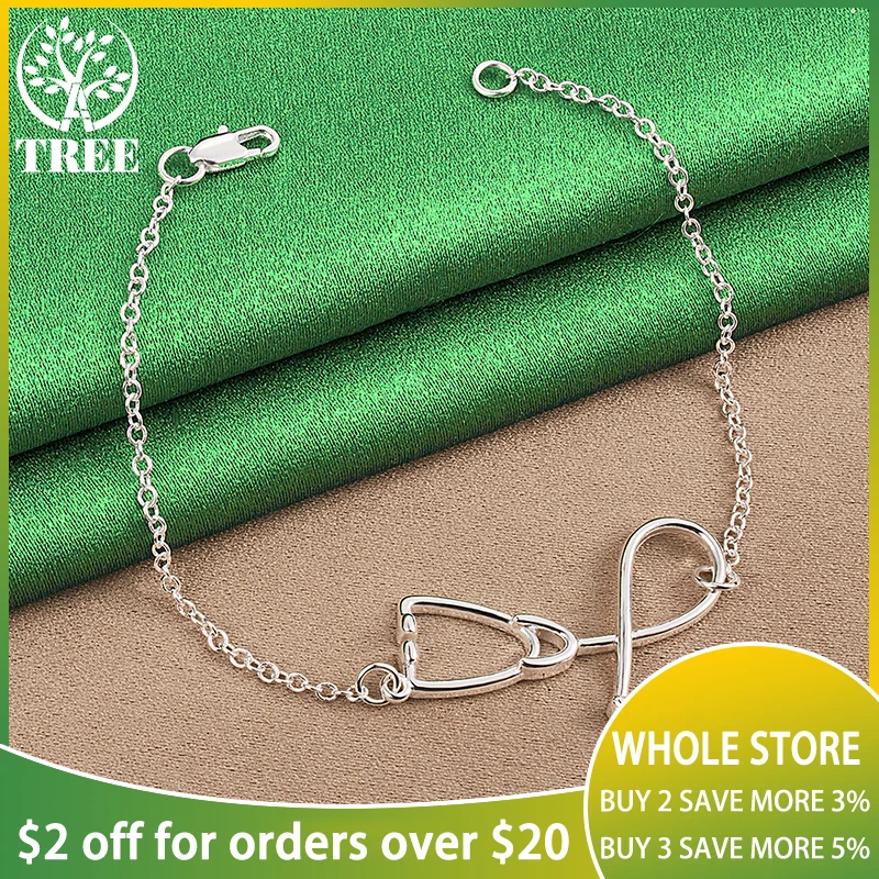 ALITREE 925 Sterling Silver/24k Gold Novel Stethoscope Bracelets For Woman Hand Chain Party Wedding Birthday Fashion Jewelry
ALITREE 925 Sterling Silver/24k Gold Novel Stethoscope Bracelets For Woman Hand Chain Party Wedding Birthday Fashion Jewelry