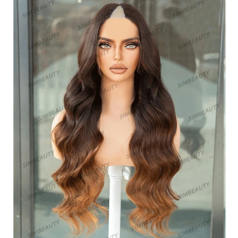 Long Wavy Dark Brown Roots Copper Blonde 1x4 Middle V Part Human Hair Wigs with 6Clips Glueless Easy Install U Part Women Wigs
Long Wavy Dark Brown Roots Copper Blonde 1x4 Middle V Part Human Hair Wigs with 6Clips Glueless Easy Install U Part Women Wigs