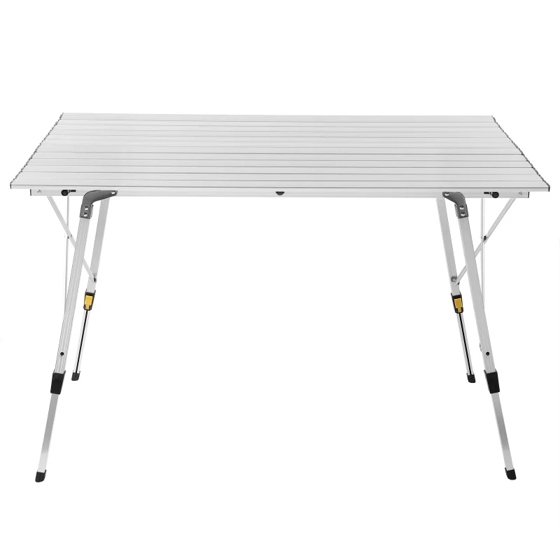 Aluminum Folding Camping Table with Carry Bag Travel Table for 4-6 People 120 x 68.5 cm Adjustable Height Outdoor Garden Table
Aluminum Folding Camping Table with Carry Bag Travel Table for 4-6 People 120 x 68.5 cm Adjustable Height Outdoor Garden Table