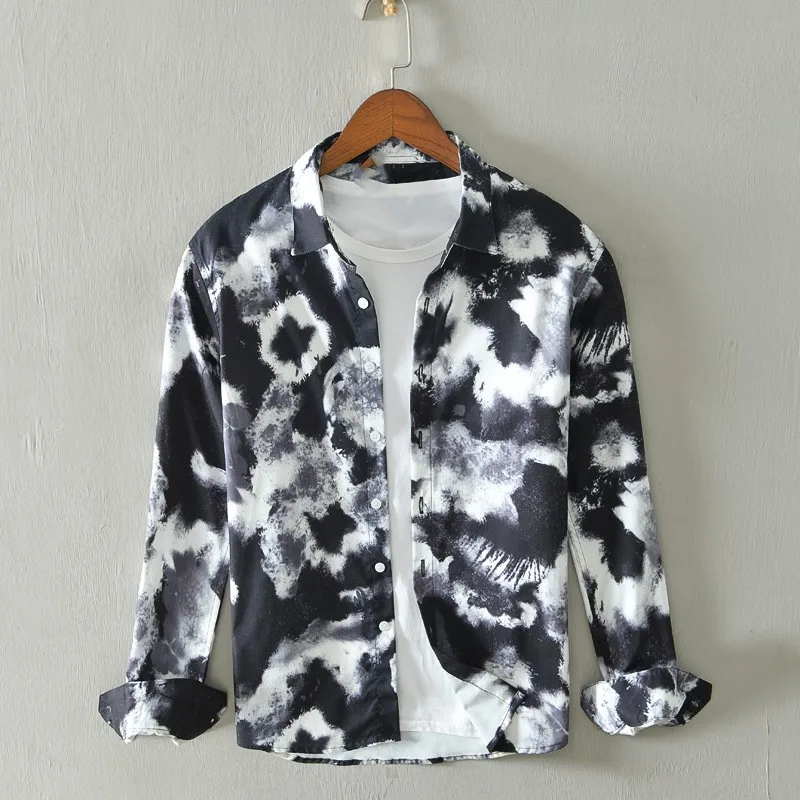 Autumn Spring Men Printed Shirts Causal Single Breasted Long Sleeve Shirts Turn-Down Collar Beach Blouses Tops
Autumn Spring Men Printed Shirts Causal Single Breasted Long Sleeve Shirts Turn-Down Collar Beach Blouses Tops