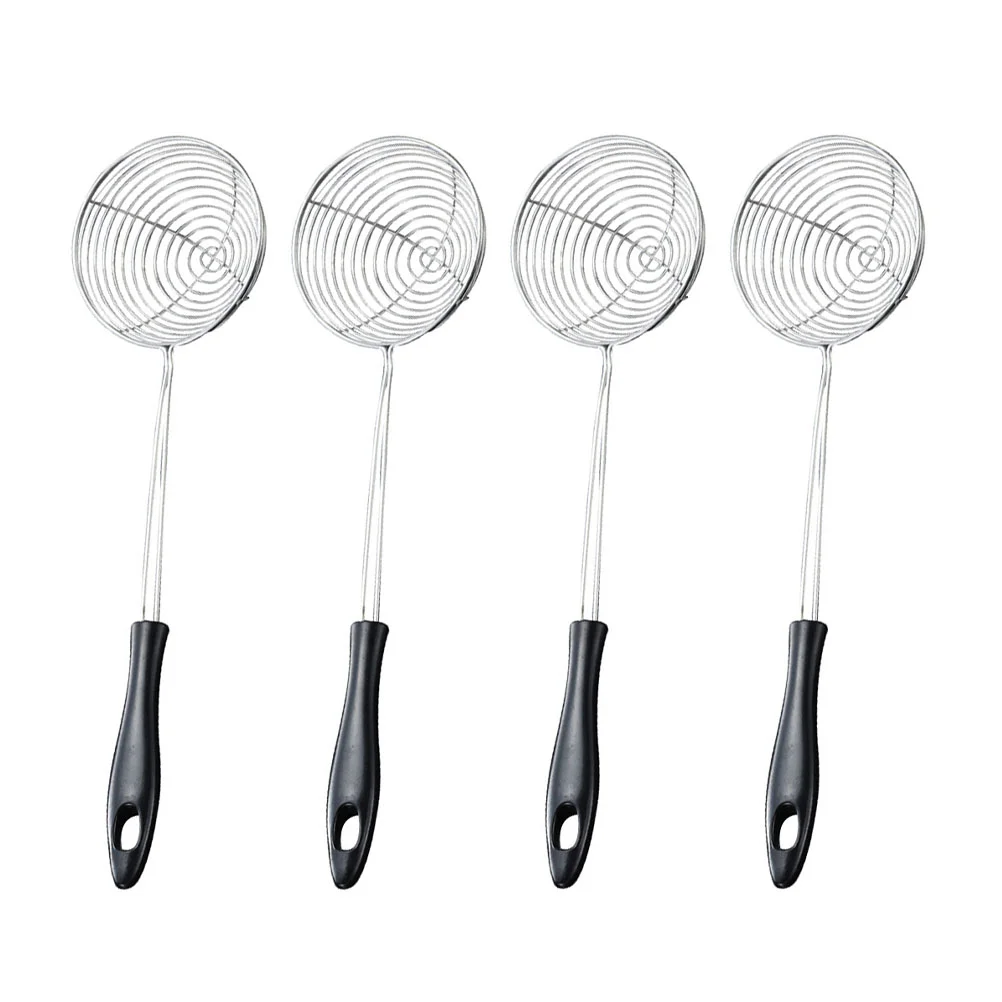 Stainless Steel Strainer Skimmer Ladle: 4pcs Fine Wire Mesh Skimmer Sieve Slotted Spoon for Hot Pot Soup Oil
Stainless Steel Strainer Skimmer Ladle: 4pcs Fine Wire Mesh Skimmer Sieve Slotted Spoon for Hot Pot Soup Oil