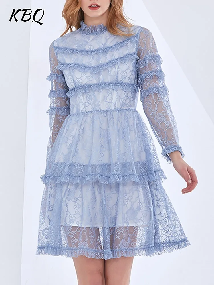 KBQ-Elegant Spliced Lace Dress for Women, Stand Collar, Long Sleeve,High Waist,Patchwork,Edible Tree Fungus,Solid Dresses,Female
KBQ-Elegant Spliced Lace Dress for Women, Stand Collar, Long Sleeve,High Waist,Patchwork,Edible Tree Fungus,Solid Dresses,Female