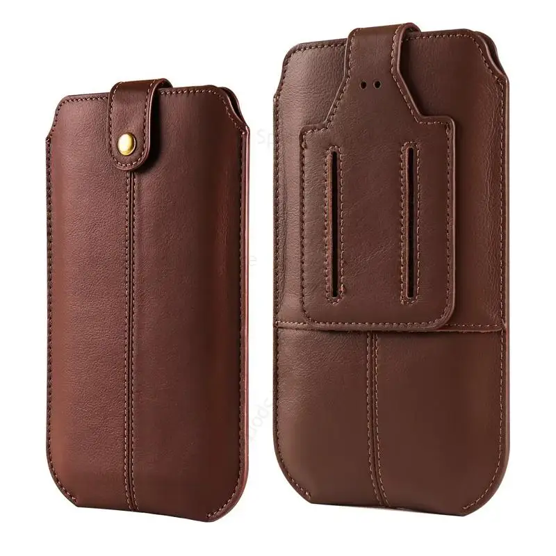 

Leather Phone Case For Asus Rog Phone 8 7 6 Pro Waist Bag Belt Loop Card Slot Holster Phone Pouch For Zenfone 10 9Z 8 Flip 7 Pro