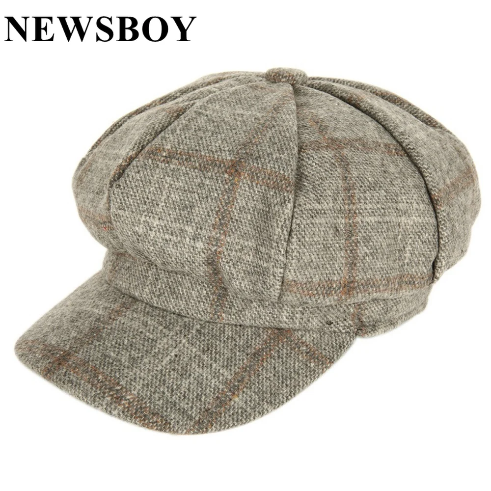 NEWSBOY Cap Woolen Hats for Women Vintage Plaid Tweed Gabby Baker Boy Vintage Female Spring Autumn Eight Piece Female Beret
NEWSBOY Cap Woolen Hats for Women Vintage Plaid Tweed Gabby Baker Boy Vintage Female Spring Autumn Eight Piece Female Beret