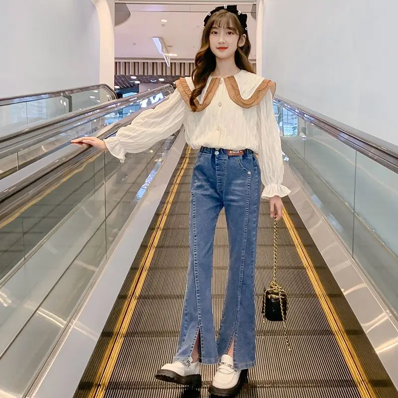 Girls Clothing Sets 2023 Spring Autumn Long Sleeve Tops + Jeans 2PCS Children Clothes Tracksuit Kids Outfit 6 8 10 12 14 Years
Girls Clothing Sets 2023 Spring Autumn Long Sleeve Tops + Jeans 2PCS Children Clothes Tracksuit Kids Outfit 6 8 10 12 14 Years
