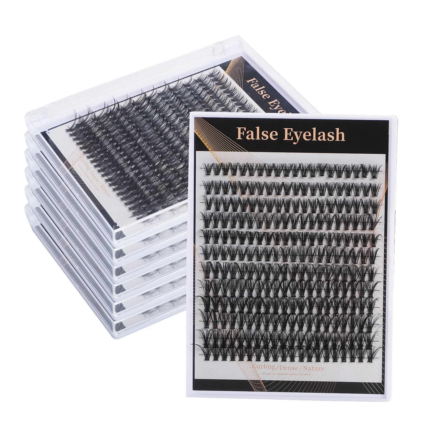

Single Cluster DIY False Eyelashes 240 Clusters Large Volume Eyelashes Fried Eyelashes with Glue Set Wholesale