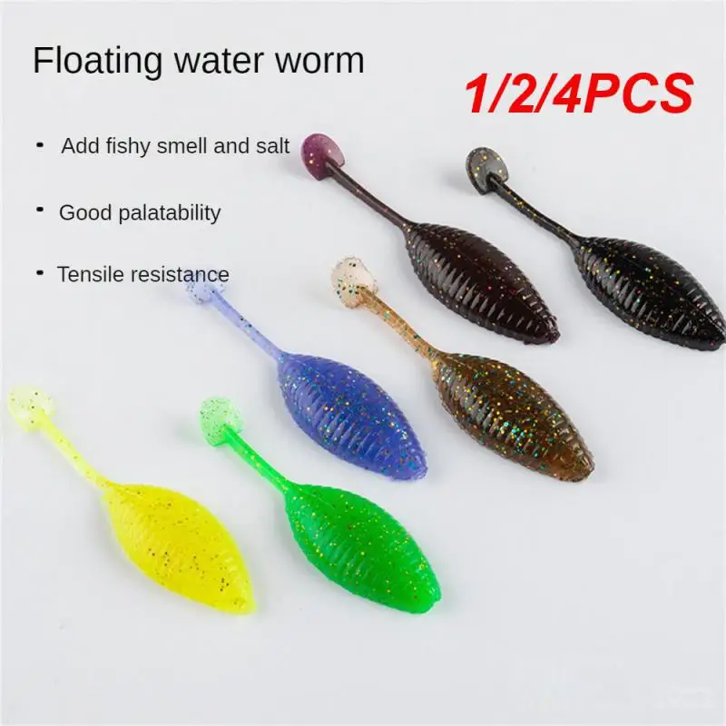 

1/2/4PCS Bionic Bait Soft Multi-color Floating Water Insect New Fishing Accessories Lure Soft Bait