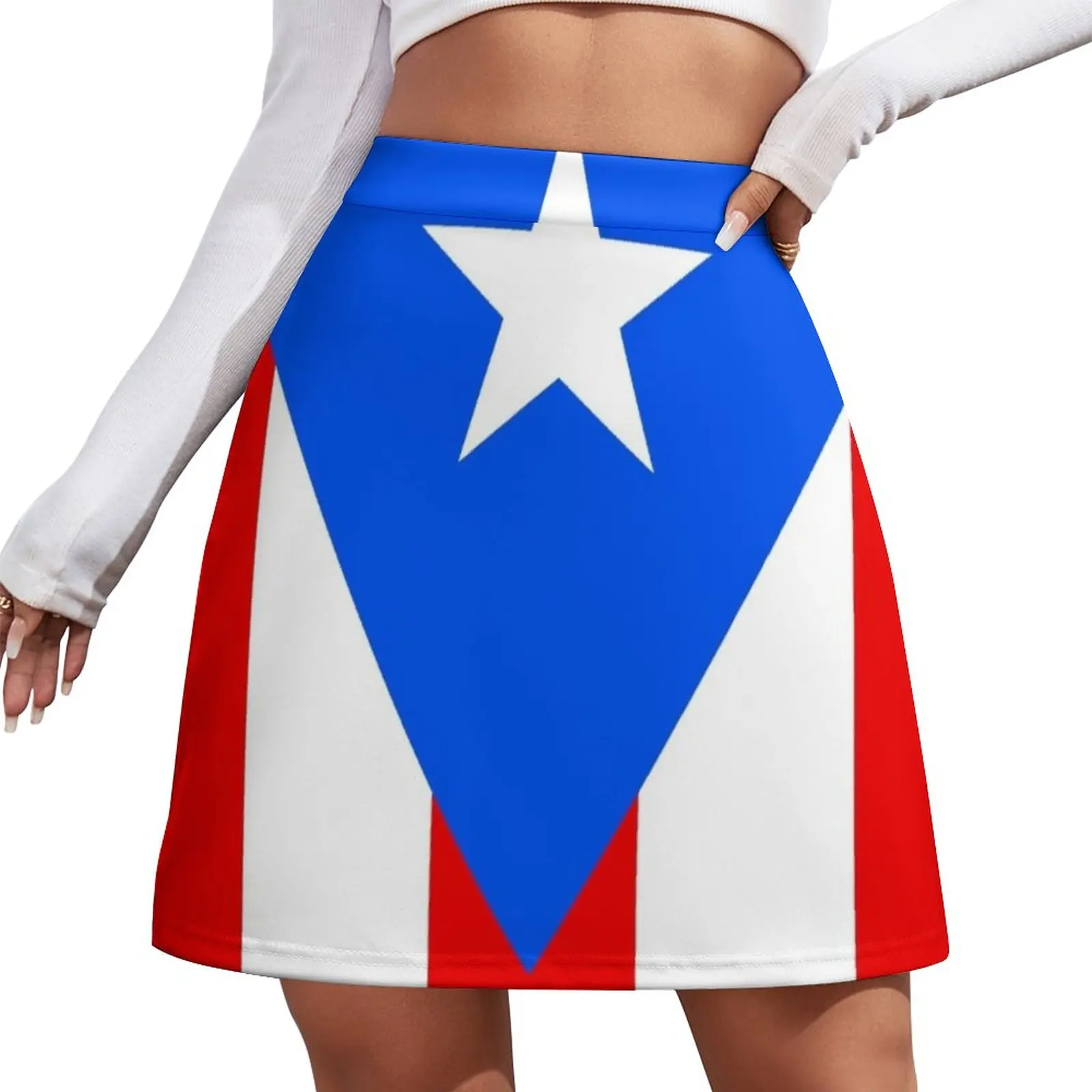 

Puerto Rico Flag Banner Mini Skirt elegant social women's skirts korean style skirt women's skirts trend 2024