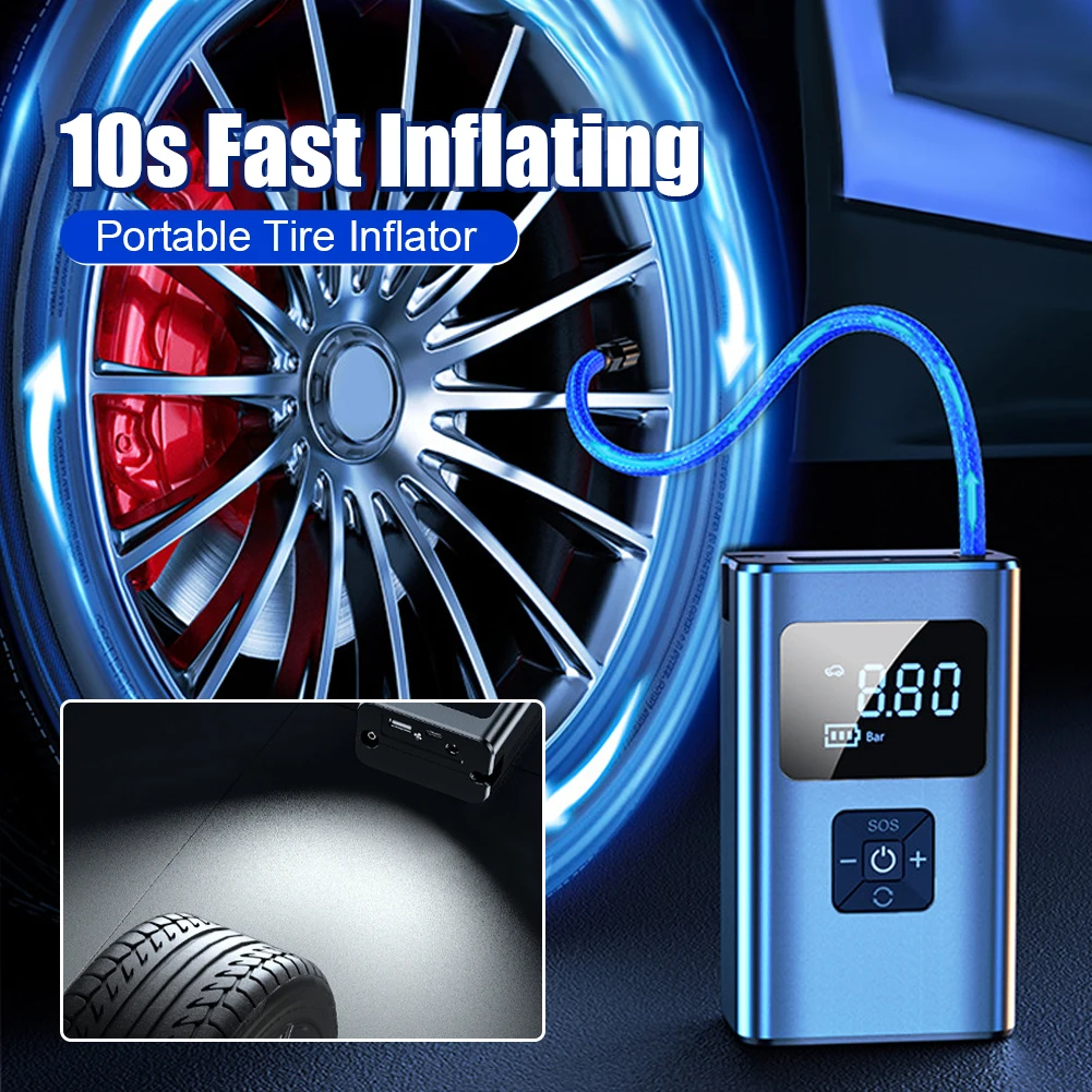 Car Tire Inflator 12V 150PSI Wireless Car Air Compressor Electric Auto Air Pump for Car Motorcycle Bicycle Inflatable Tools
Car Tire Inflator 12V 150PSI Wireless Car Air Compressor Electric Auto Air Pump for Car Motorcycle Bicycle Inflatable Tools