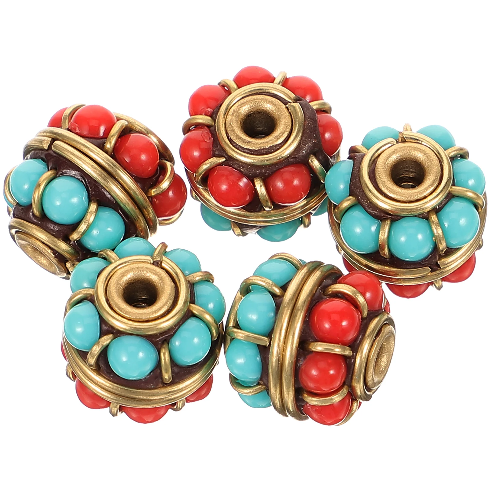 5 Pcs Beads for Bracelets Copper Red and Blue Inlaid Ethnic Style DIY Tibetan Accessories with Clouds (12mm*12mm) Small Spacer
5 Pcs Beads for Bracelets Copper Red and Blue Inlaid Ethnic Style DIY Tibetan Accessories with Clouds (12mm*12mm) Small Spacer