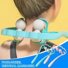 Neck Massager Roller Manual Pressure Point Therapy 4 Heads Shiatsu Deep Tissue Neck Sholder Leg Massager Pain Stress Relief
Neck Massager Roller Manual Pressure Point Therapy 4 Heads Shiatsu Deep Tissue Neck Sholder Leg Massager Pain Stress Relief
