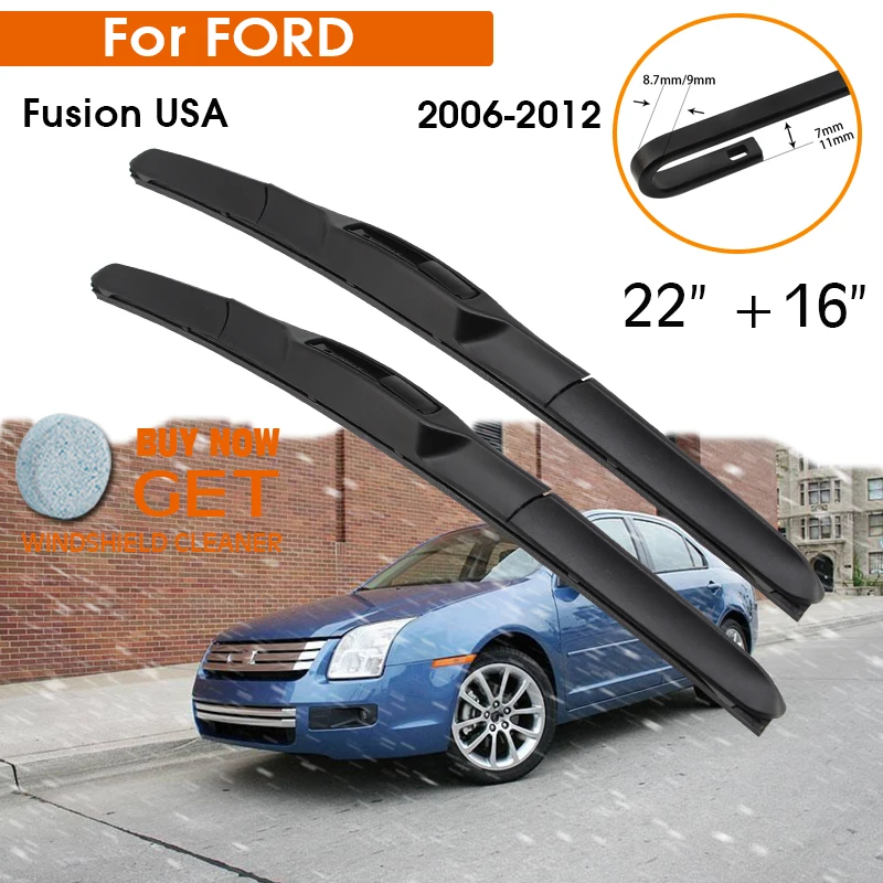 Car Wiper For FORD Fusion USA 2006-2012 Windshield Rubber Silicon Refill Front Window Wiper 22"+16" LHD RHD Auto Accessories
Car Wiper For FORD Fusion USA 2006-2012 Windshield Rubber Silicon Refill Front Window Wiper 22"+16" LHD RHD Auto Accessories