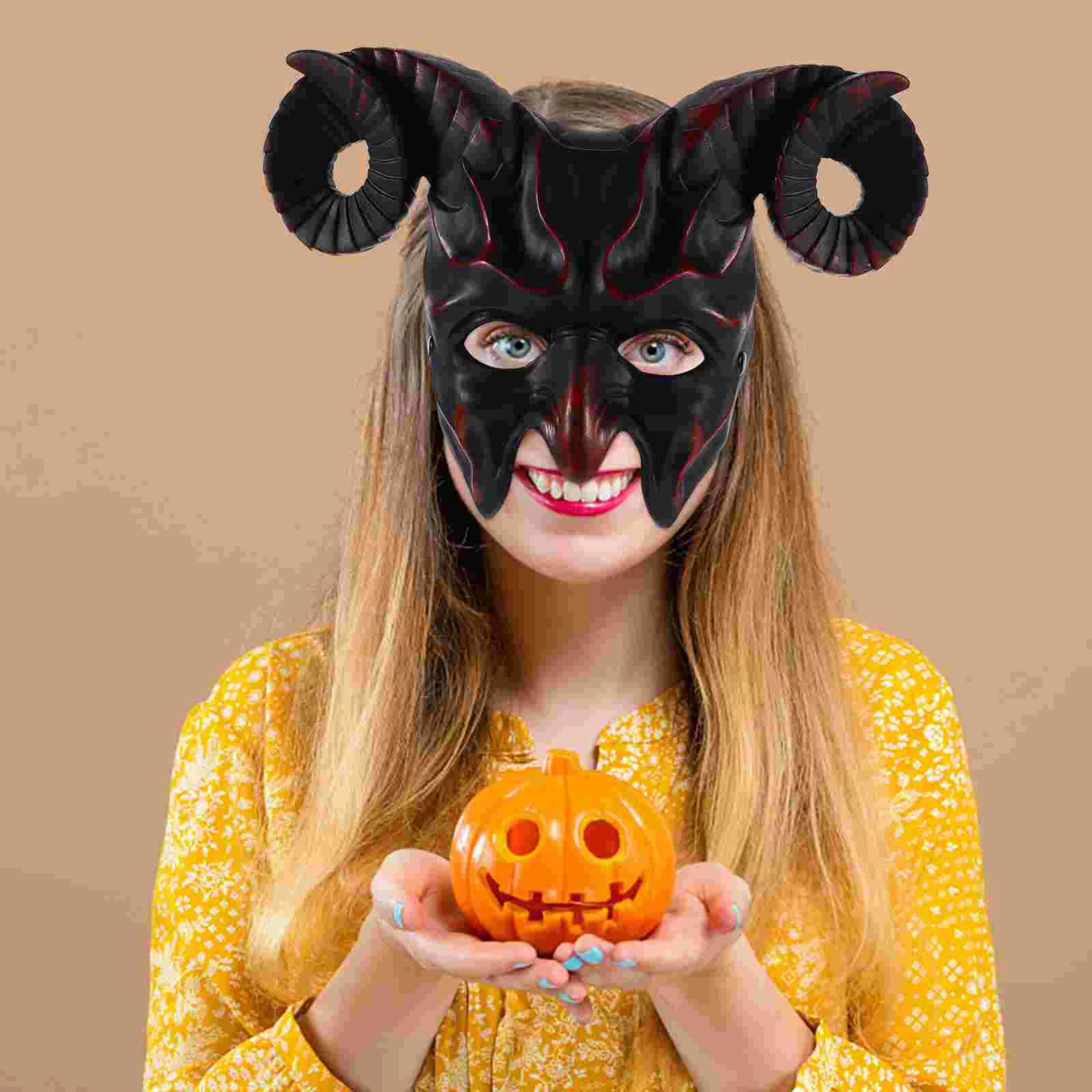 Halloween Devil Mask Horror Half Face Mask Halloween Animal Cosplay Mask Scary Ox Horn Mask Animal Ram Antler Headdress Goat
Halloween Devil Mask Horror Half Face Mask Halloween Animal Cosplay Mask Scary Ox Horn Mask Animal Ram Antler Headdress Goat