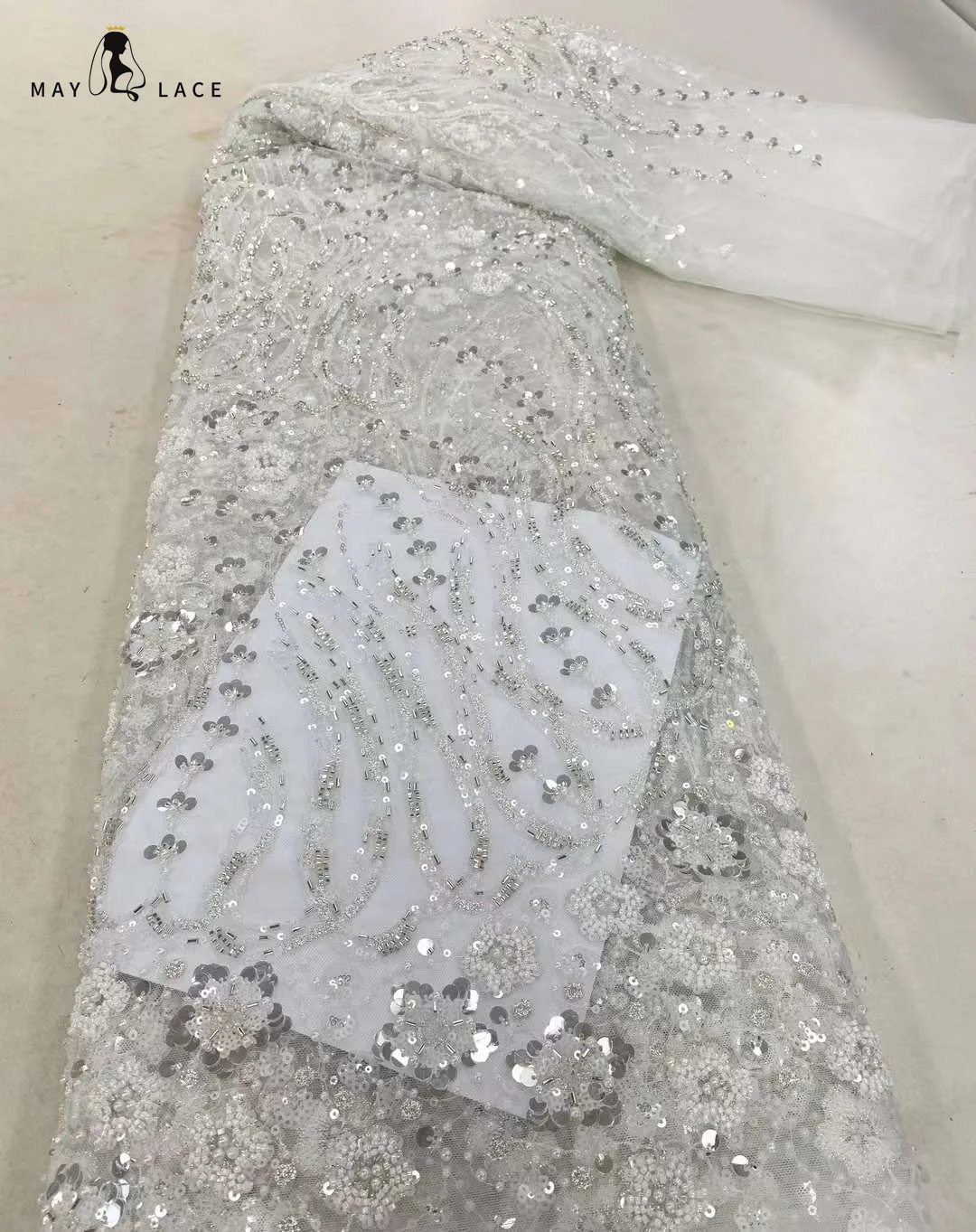 May Lace Luxury African Heavy Beaded Groom 2023 High Quality Nigeria Sequins Beads Lace French Tulle Lace Fabric For Party Dress
May Lace Luxury African Heavy Beaded Groom 2023 High Quality Nigeria Sequins Beads Lace French Tulle Lace Fabric For Party Dress