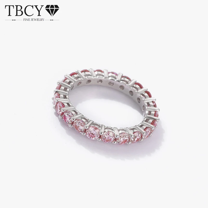 TBCYD 3mm Pink Moissanite Eternity Rings For Women GRA Certified S925 Silver Colored Diamond Row Ring Engagement Wedding Band
TBCYD 3mm Pink Moissanite Eternity Rings For Women GRA Certified S925 Silver Colored Diamond Row Ring Engagement Wedding Band