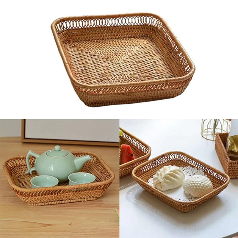 Woven Storage Basket Rattan Bread Basket Fruit Basket Serving Baskets For Home Kitchen Desk Candy Sundries Organizer
Woven Storage Basket Rattan Bread Basket Fruit Basket Serving Baskets For Home Kitchen Desk Candy Sundries Organizer