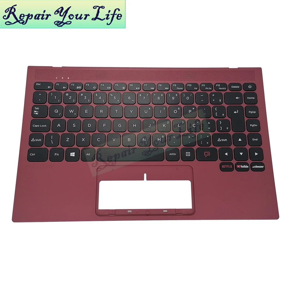 PT-BR Abnt2 Keyboard Brazil for Positivo Notebook Motion Red C4120F-AX Gray Q464C-O teclado Portuguese with Palmrest Upper Case
PT-BR Abnt2 Keyboard Brazil for Positivo Notebook Motion Red C4120F-AX Gray Q464C-O teclado Portuguese with Palmrest Upper Case