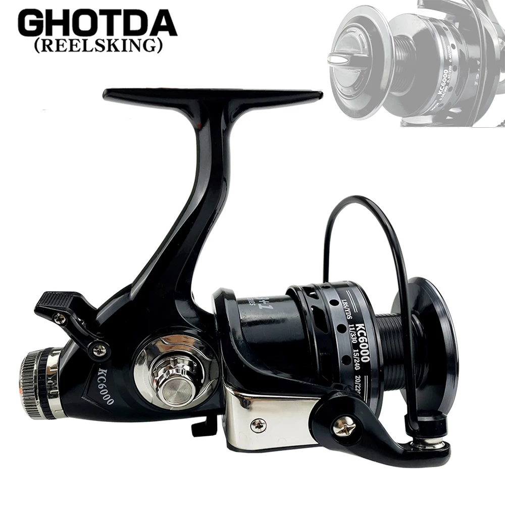 

High Quality Carp Fishing Reels Spinning Double Brake Alloy Gear Metal Spool Casting Reel 3000 4000 5000 6000 Series Saltwater