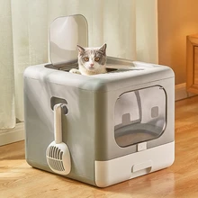 Cat Litter Box Closed Extra-large Drawer In and Out Deodorant and Splash Proof Folding and Detachable Cat Toilet
Cat Litter Box Closed Extra-large Drawer In and Out Deodorant and Splash Proof Folding and Detachable Cat Toilet