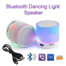 Colorful New A9 Mini Portable Speaker Bluetooth Wireless Car Audio Dazzling Crack LED Lights Subwoofer USB Charging For PC Colorful New A9 Mini Portable Speaker Bluetooth Wireless Car Audio Dazzling Crack LED Lights Subwoofer USB Charging For PC