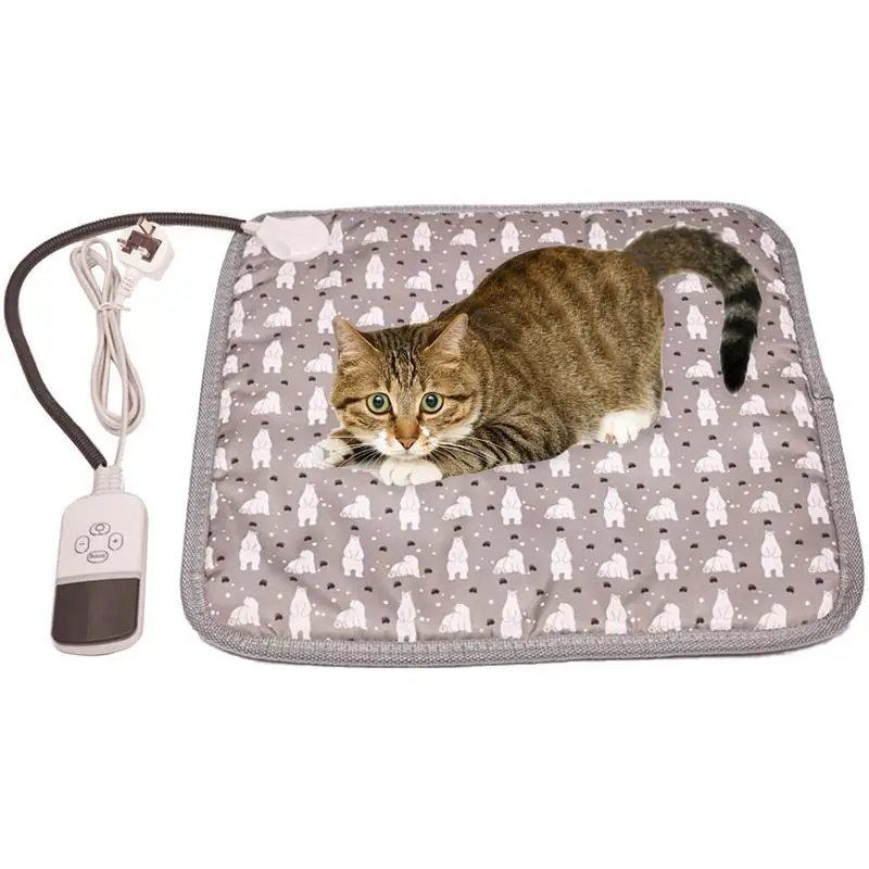 

Heated Pet Pad Puppies Electric Blanket Waterproof Warming Dog Cat Mat Anti-bite Puppy Heating Pads With Digital Timer And