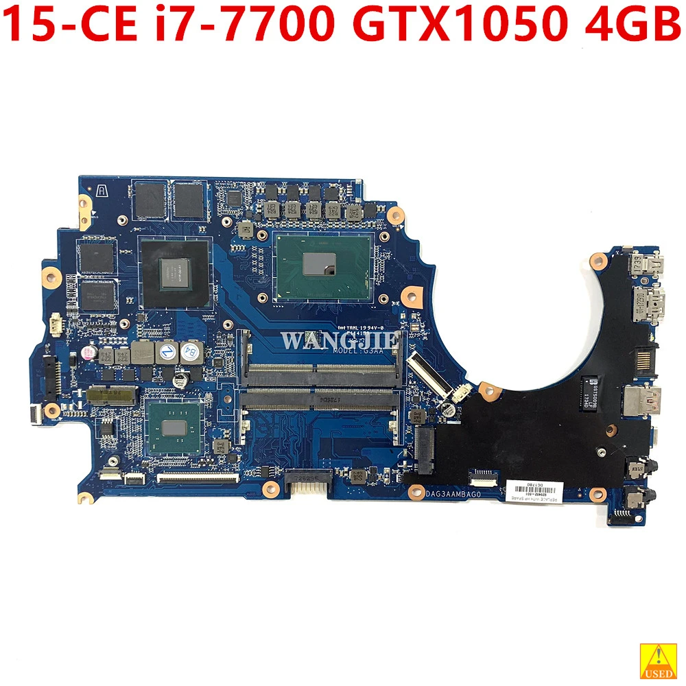 DAG3AAMBAE0 G3AA For HP 15-ce002 15-CE 15T-CE Used Laptop Motherboard 929483-601 929483-501 929483-001 i7-7700 GTX1050/4GB
DAG3AAMBAE0 G3AA For HP 15-ce002 15-CE 15T-CE Used Laptop Motherboard 929483-601 929483-501 929483-001 i7-7700 GTX1050/4GB