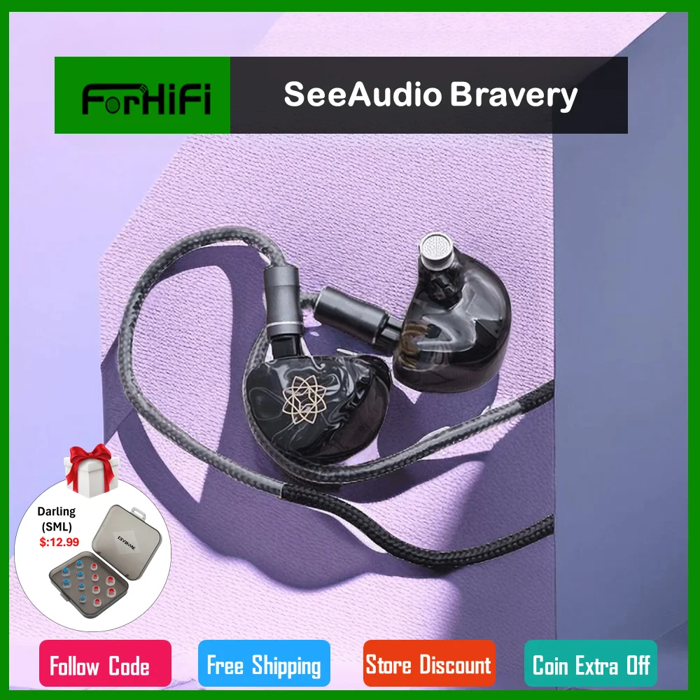 Внутриканальные наушники-вкладыши SeeAudio Bravery 4BA, Hi-Fi наушники IEM 4, сбалансированные арматурные проводные наушники с 2-контактным разъемом 3,5 мм, кабель 6N OCC Hakugei
Внутриканальные наушники-вкладыши SeeAudio Bravery 4BA, Hi-Fi наушники IEM 4, сбалансированные арматурные проводные наушники с 2-контактным разъемом 3,5 мм, кабель 6N OCC Hakugei