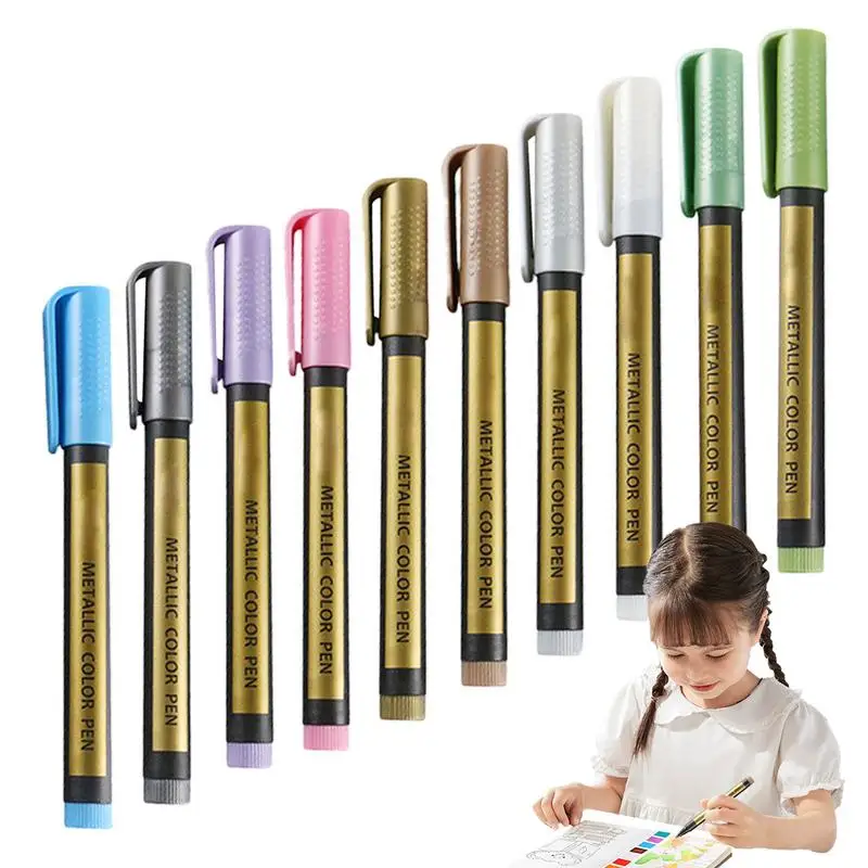 Metal Pens Shimmer Paint Pens 10pcs Outline Marker Fine Point Outline Marker Paint Pens Anti Fading Waterproof Metal Calligraphy
Metal Pens Shimmer Paint Pens 10pcs Outline Marker Fine Point Outline Marker Paint Pens Anti Fading Waterproof Metal Calligraphy