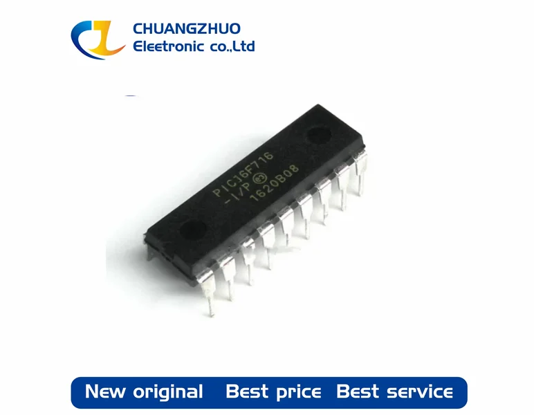 1Pcs New original PIC16F716-I/P PIC16F716 2V~5.5V PIC 20MHz 13 FLASH 3.5KB PDIP-18 Microcontroller Units
1Pcs New original PIC16F716-I/P PIC16F716 2V~5.5V PIC 20MHz 13 FLASH 3.5KB PDIP-18 Microcontroller Units