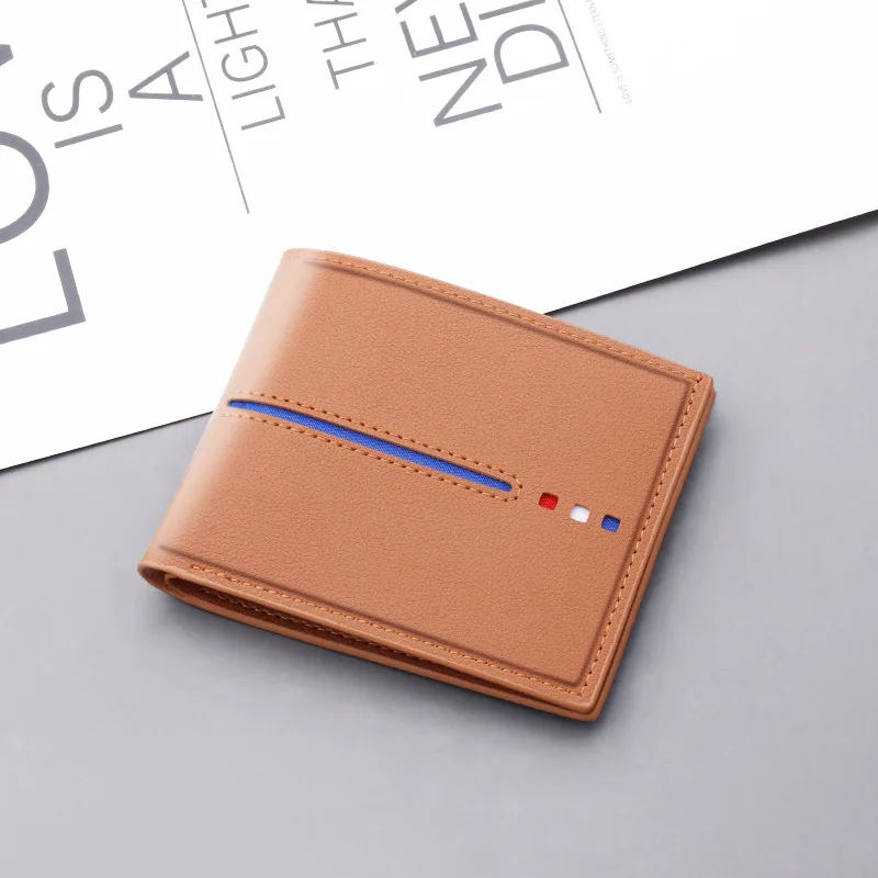 2022 New Men Thin Wallet 4 Card Slot Short Wallet Fashionable Color Contrast Bar Design Folding Wallet Cheap Hot Sale Man Purse
2022 New Men Thin Wallet 4 Card Slot Short Wallet Fashionable Color Contrast Bar Design Folding Wallet Cheap Hot Sale Man Purse