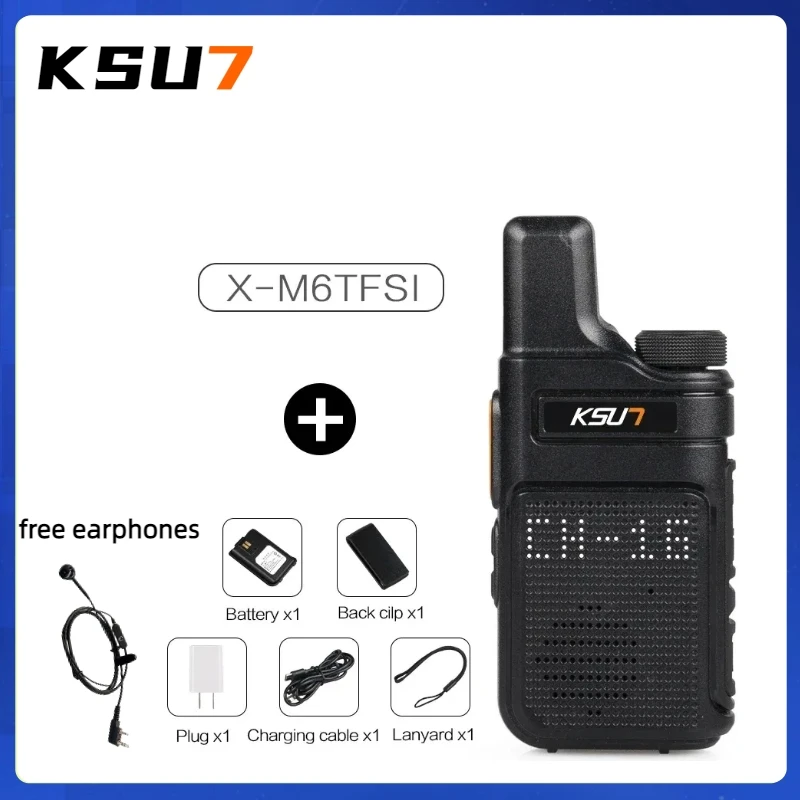 KSU7 M6 High Power Portable Walkie Talkie, One Touch, Channel 16 Two-Way Radio Transceiver for Hotel Outdoor Site
KSU7 M6 High Power Portable Walkie Talkie, One Touch, Channel 16 Two-Way Radio Transceiver for Hotel Outdoor Site