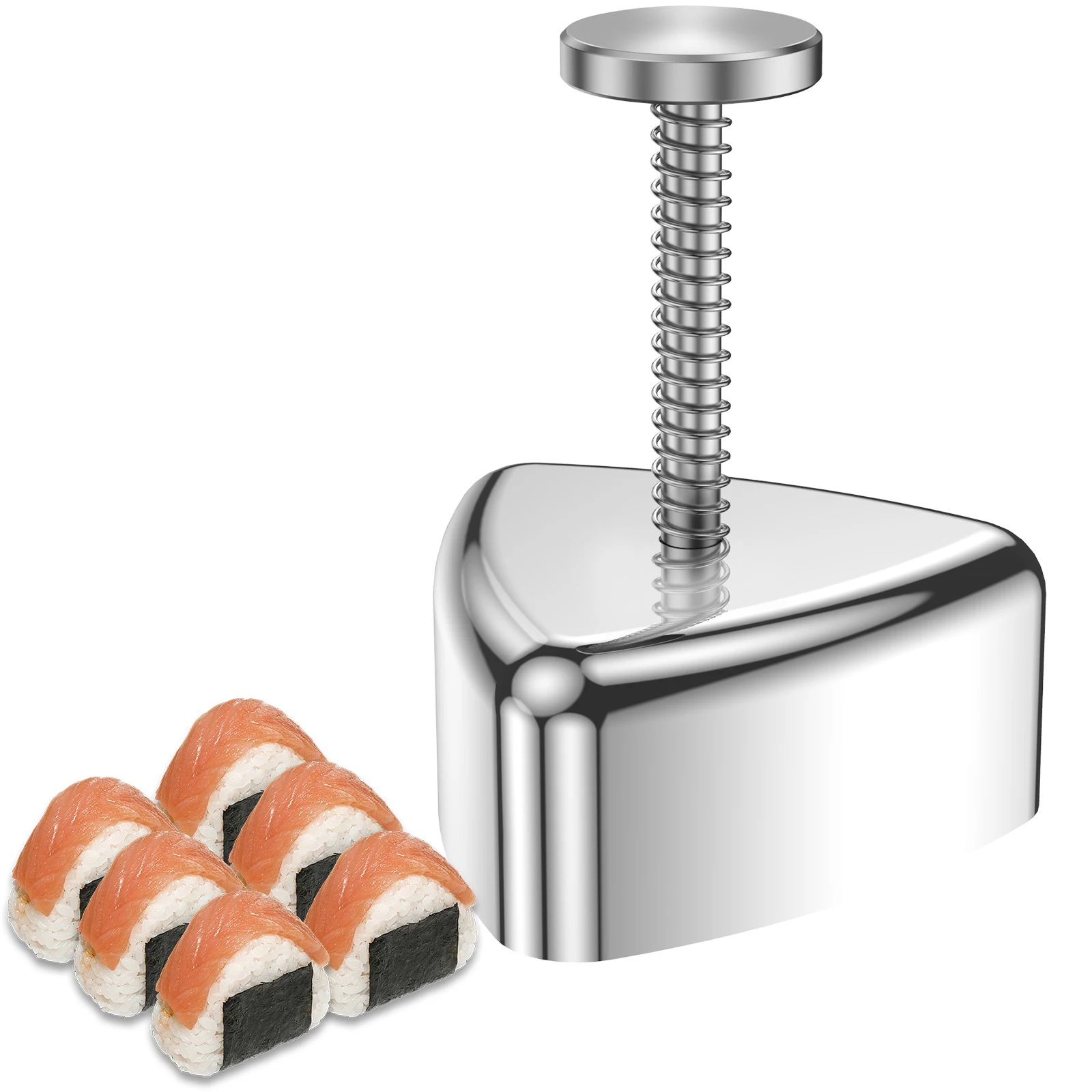 New Onigiri Mold Triangle Rice Ball Mold Makers 304 Stainless Steel Non-Stick Sushi Mould for Japanese Boxed Meal Children Bento
New Onigiri Mold Triangle Rice Ball Mold Makers 304 Stainless Steel Non-Stick Sushi Mould for Japanese Boxed Meal Children Bento