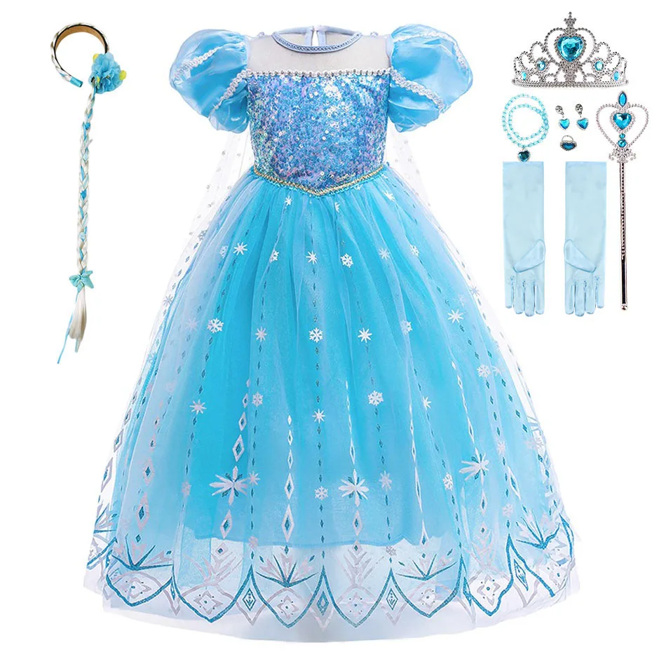 Children Elsa Blue Princess Dress For Girl Halloween Cosplay Elsa Costume Kid Birthday Party Vestido Baby Girls Carvinal Clothes
Children Elsa Blue Princess Dress For Girl Halloween Cosplay Elsa Costume Kid Birthday Party Vestido Baby Girls Carvinal Clothes
