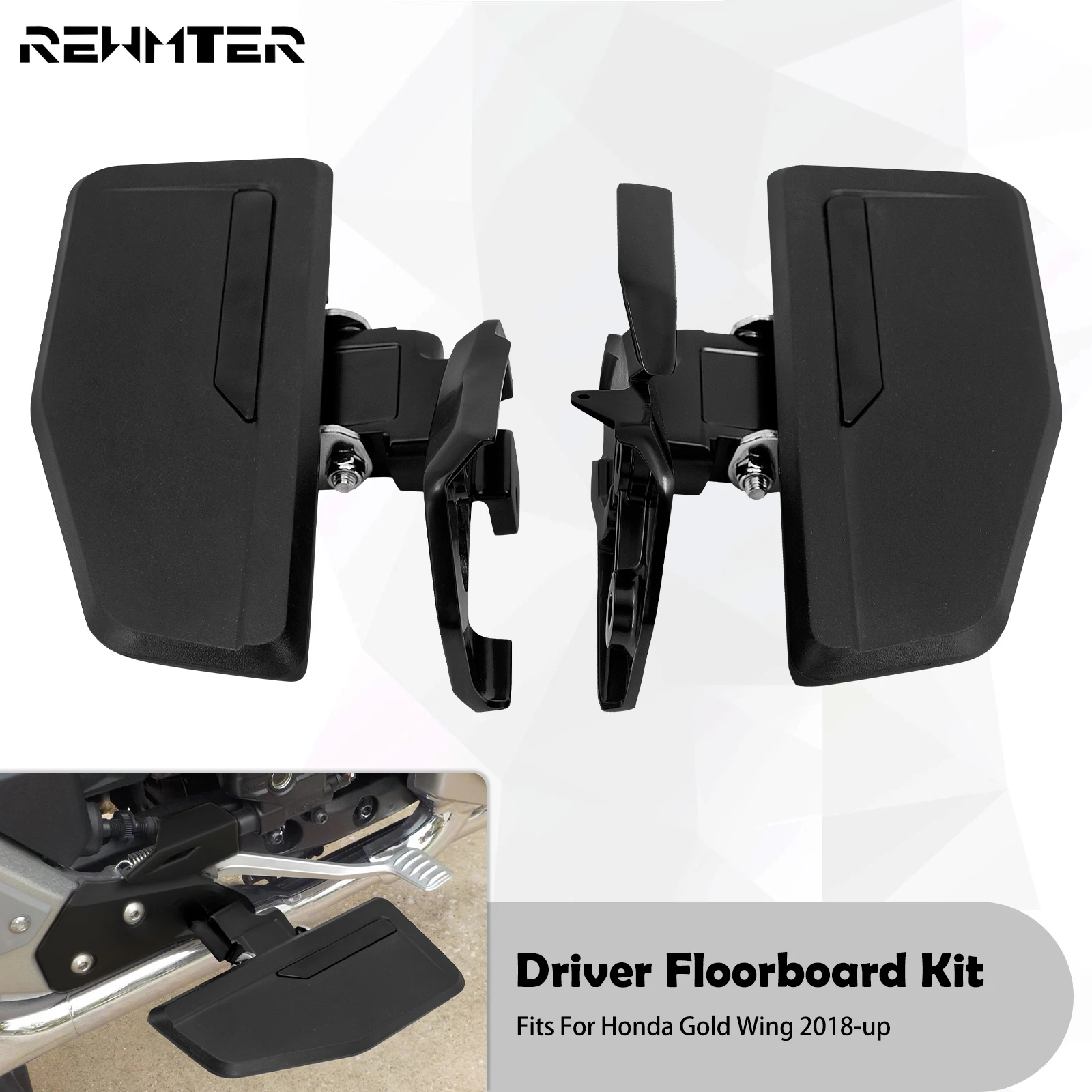 

Motorcycle Driver Floorboard Rider Footboard Front Footrest Footpegs For Honda Gold Wing GL1800 GL1800BD GL1800DA Tour 2018-2023