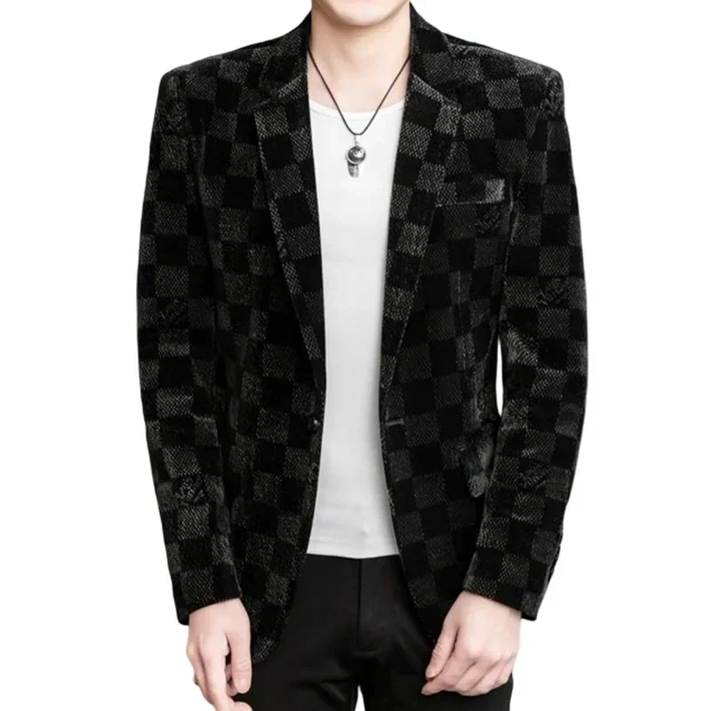 High quality Korean version fashion casual business work party shopping travel party best man dress men's slim suit jacket 
High quality Korean version fashion casual business work party shopping travel party best man dress men's slim suit jacket