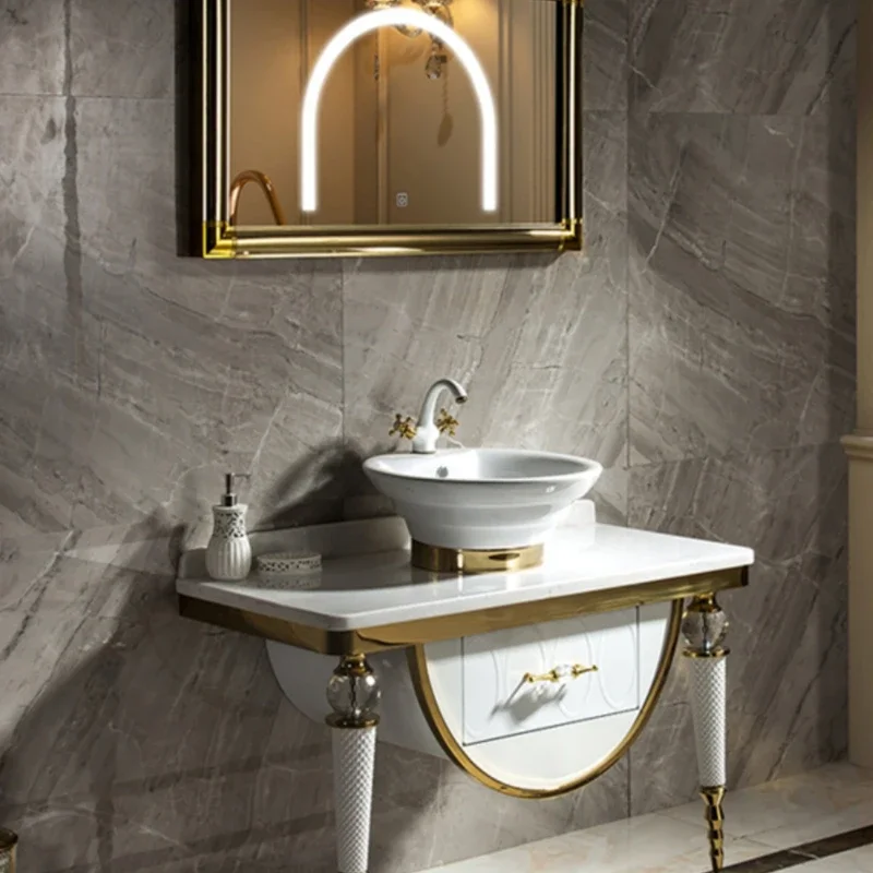 Light luxury stainless steel bathroom cabinet combination toilet waterproof sink intelligent
Light luxury stainless steel bathroom cabinet combination toilet waterproof sink intelligent