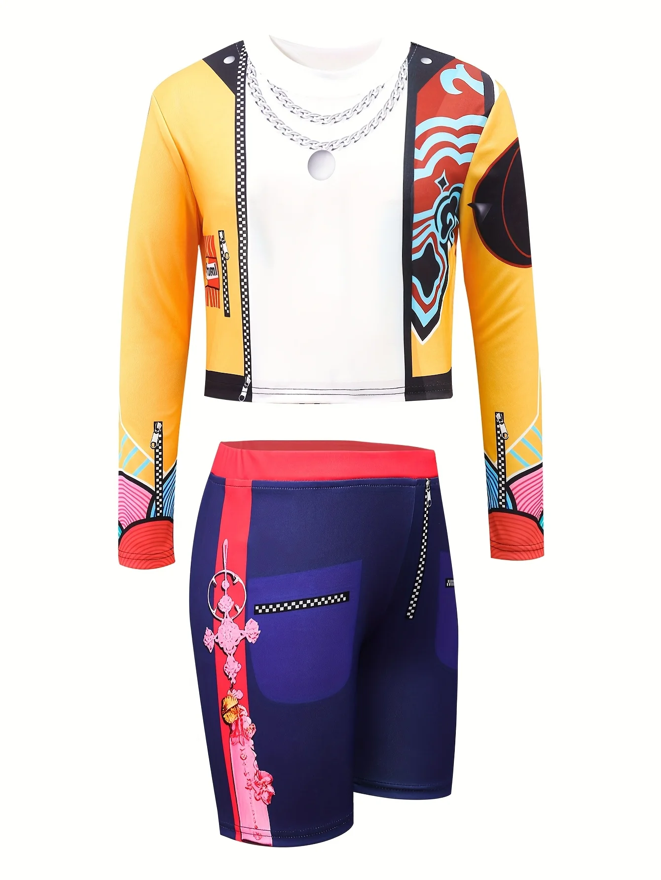 مجموعة ملابس الفتيات للأطفال، نفس نمط مجموعات البنات، مجموعة مكونة من قطعتين للهالوين، بلوزة وسروال قصير كاجوال مكون من قطعتين بأكمام طويلة، عصرية، ملابس لطيفة، مجموعة نابضة بالحياة مجموعة ملابس الفتيات للأطفال، نفس نمط مجموعات البنات، مجموعة مكونة من قطعتين للهالوين، بلوزة وسروال قصير كاجوال مكون من قطعتين بأكمام طويلة، عصرية، ملابس لطيفة، مجموعة نابضة بالحياة