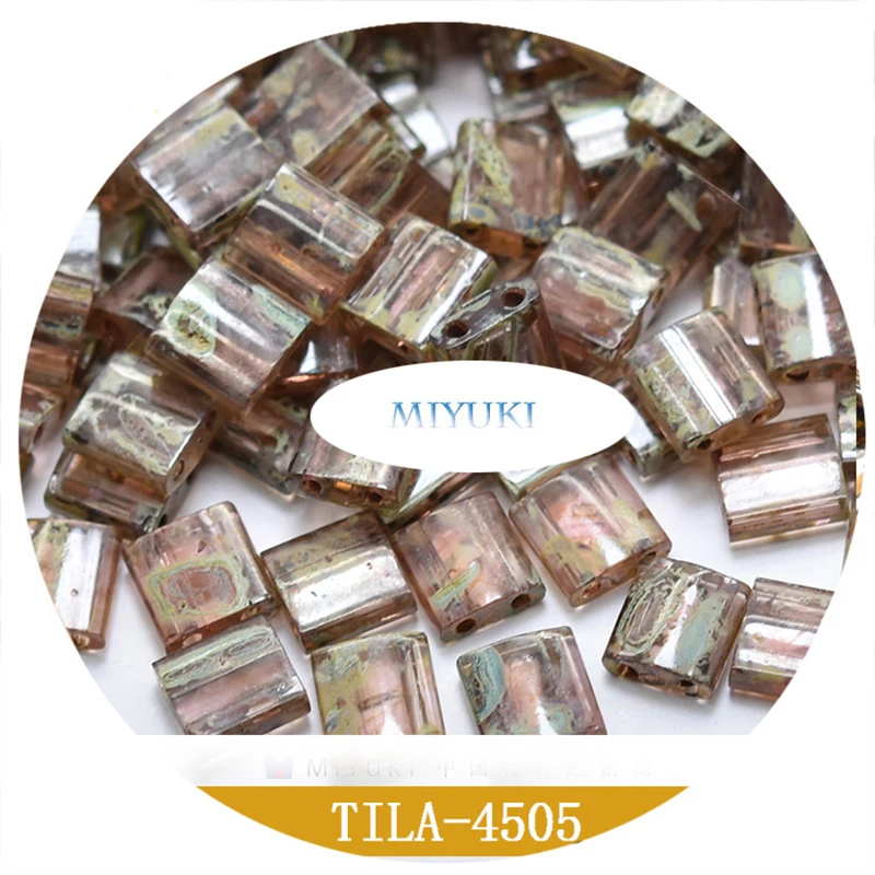Hot Selling Japan Miyuki Tila Beasd 5*5*1.9mm Special Color Series 3g for Bracelet Jewelry Making
Hot Selling Japan Miyuki Tila Beasd 5*5*1.9mm Special Color Series 3g for Bracelet Jewelry Making