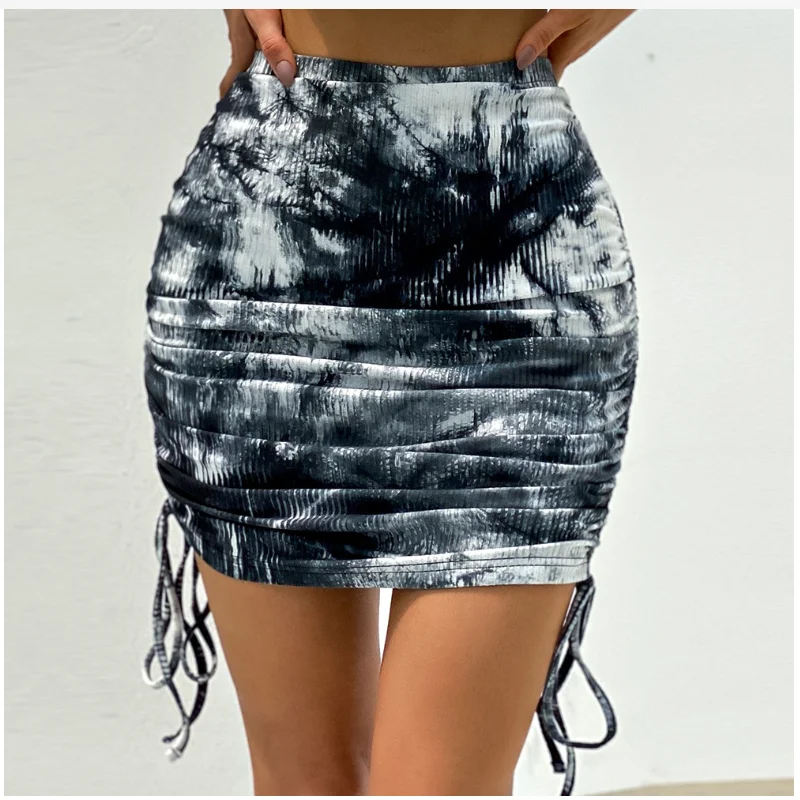 Women's stretch pleated knit Mini skirt For womens pit side drawstring sexy tie-dye bag hip skirt female Pencil Cotton skirts
Women's stretch pleated knit Mini skirt For womens pit side drawstring sexy tie-dye bag hip skirt female Pencil Cotton skirts