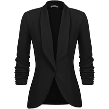 Women's 3/4 Stretchy Ruched Sleeve Open Front Lightweight Work Office Blazer Jacket with Plus Size (Size S~3XL)
Women's 3/4 Stretchy Ruched Sleeve Open Front Lightweight Work Office Blazer Jacket with Plus Size (Size S~3XL)