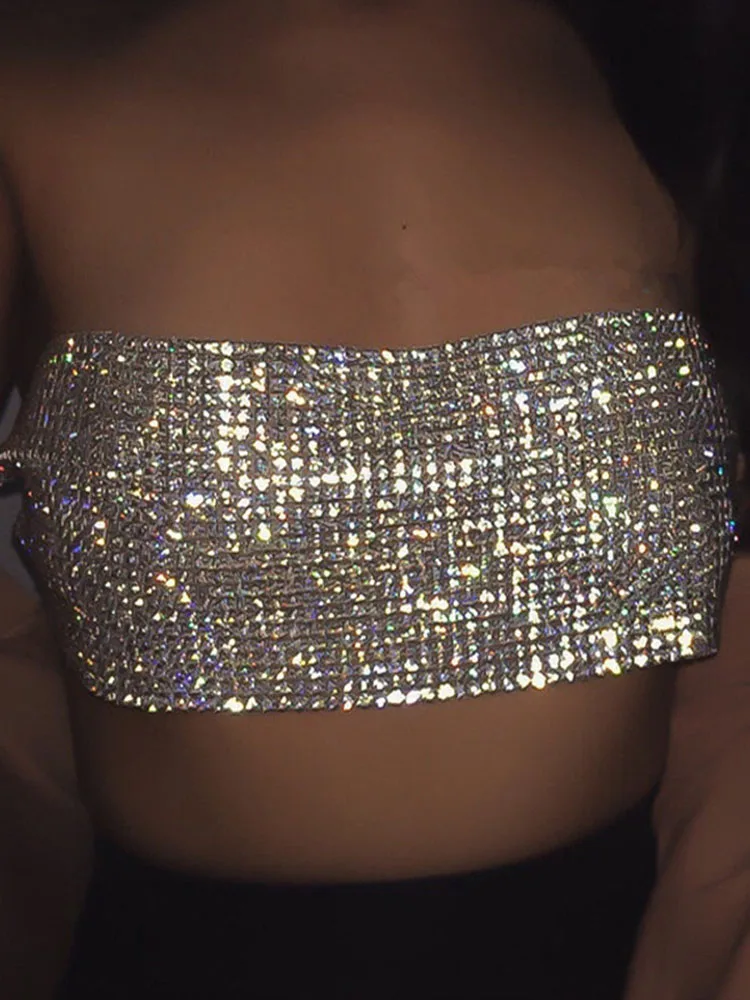 Luxury Festival Rhinestone Top Women Sexy Backless Sleeveless See Through Strapless Night Club Party Tube y2k Women's Tank Tops
Luxury Festival Rhinestone Top Women Sexy Backless Sleeveless See Through Strapless Night Club Party Tube y2k Women's Tank Tops
