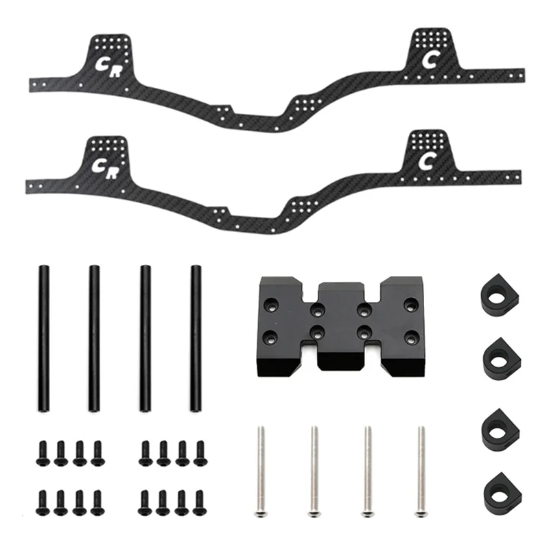 LCG Carbon Fiber Chassis Kit Frame Rail Skid Plate Body Post Mount for Axial SCX10 1/10 RC Crawler Car Parts,Black
LCG Carbon Fiber Chassis Kit Frame Rail Skid Plate Body Post Mount for Axial SCX10 1/10 RC Crawler Car Parts,Black